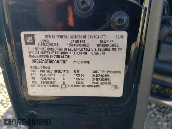 ✅ 2006 Chevrolet Silverado 1500 LT1 • VIN: 2GCEC13T061167707 • Лот: 79275664. Опубликован ранее на Copart с пробегом 291 679 миль. Бесплатный доступ к архиву аукционных продаж из США и подробный отчёт об истории автомобиля на DreamBid. Изображение 12.