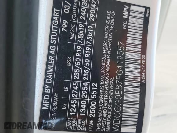 ✅ 2015 Mercedes-Benz GLK 250 • VIN: WDCGG0EB7FG419557 • Lot: 84598665. Wystawiony na Copart z przebiegiem 78 992 mil. Bezpłatny archiwum sprzedaży aukcyjnych z USA i szczegółowy raport historii pojazdu na DreamBid. Zdjęcie 12.