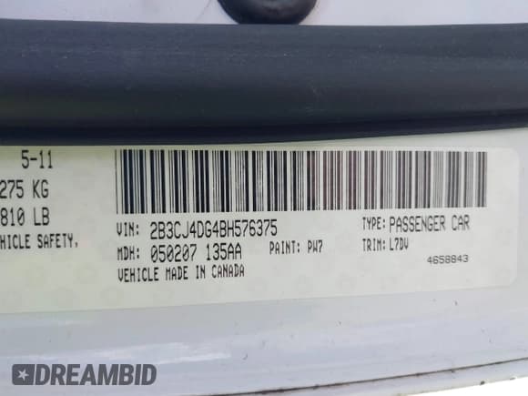 ✅ 2011 Dodge Challenger • VIN: 2B3CJ4DG4BH576375 • Lot: 43348348. Wystawiony na IAAI z przebiegiem 233 424 mil. Bezpłatny archiwum sprzedaży aukcyjnych z USA i szczegółowy raport historii pojazdu na DreamBid. Zdjęcie 9.