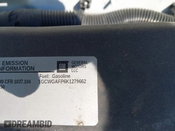 ✅ 2019 Chevrolet Express Cargo • VIN: 1GCWGAFP6K1279662 • Lot: 41627731. Listed on IAAI with 43,872 mi. Free auction sales archive from the USA and detailed vehicle history report at DreamBid. Image 9.