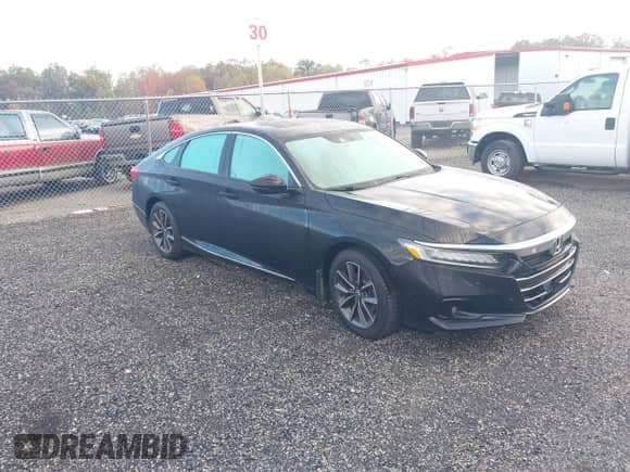 2021 Honda Accord EX-L z VIN 1HGCV1F56MA092756, wystawiony jako IAAI lot #43489233 z przebiegiem 111 126 mil mil oraz . Historia ofert i sprzedaży dostępna na DreamBid. Obrazek 1.