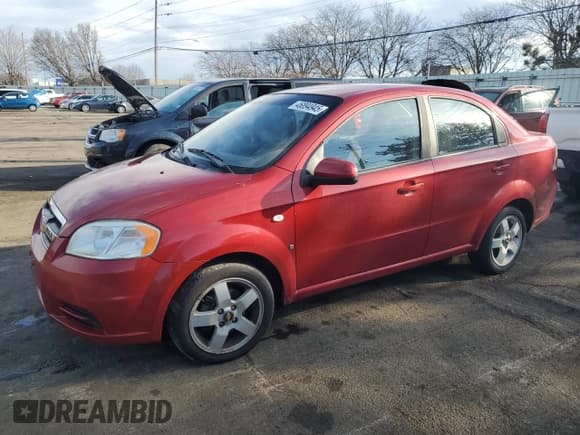 ✅ 2007 Chevrolet Aveo LT • VIN: KL1TG56647B087957 • Lot: 46894945. Wystawiony na Copart z przebiegiem 115 713 mil. Bezpłatny archiwum sprzedaży aukcyjnych z USA i szczegółowy raport historii pojazdu na DreamBid. Zdjęcie 1.