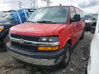 2018 Chevrolet Express Passenger LT z VIN 1GAZGPFG8J1336841, wystawiony jako Copart lot #81023605 z przebiegiem 247 751 mil mil oraz Czysty tytuł • Clean title. Historia ofert i sprzedaży dostępna na DreamBid. Obrazek 1.