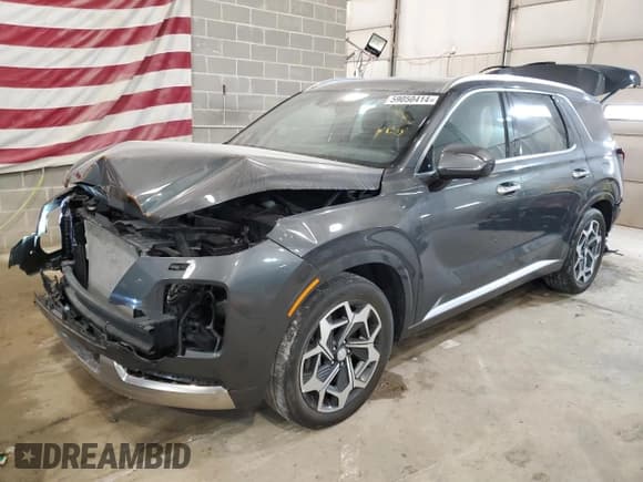 ✅ 2022 Hyundai Palisade Calligraphy • VIN: KM8R7DHE9NU442183 • Lot: 59050414. Listed on Copart with 25,943 mi. Free auction sales archive from the USA and detailed vehicle history report at DreamBid. Image 1.