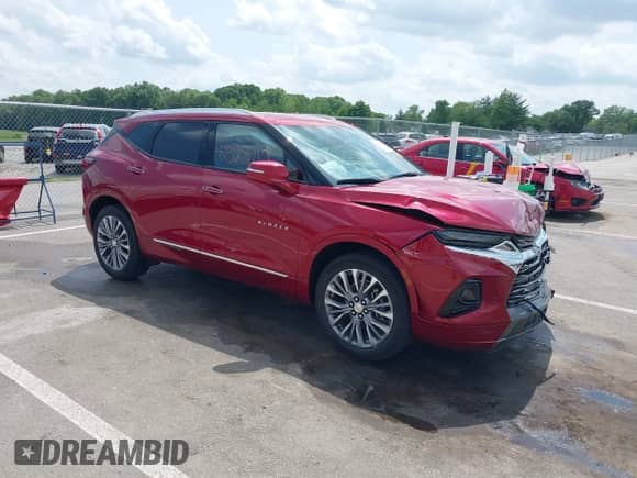 2019 Chevrolet Blazer Premier with VIN 3GNKBFRS0KS694315, listed as a IAAI auction lot 42528210 with 41,126 mi miles and . Bid and sale history available at DreamBid. Image 1.