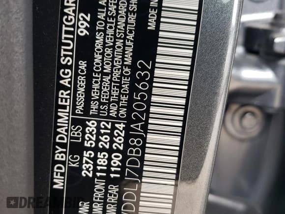 ✅ 2018 Mercedes-Benz CLS 550 • VIN: WDDLJ7DB8JA205632 • Lot: 54683234. Listed on Copart with 93,950 mi. Free auction sales archive from the USA and detailed vehicle history report at DreamBid. Image 14.