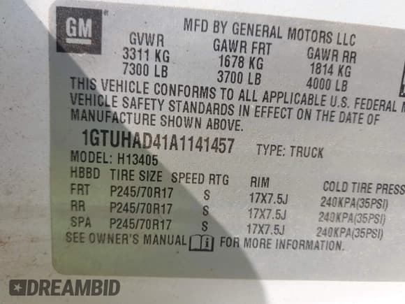 ✅ 2010 GMC Savana • VIN: 1GTUHAD41A1141457 • Lot: 42571937. Listed on IAAI with Not provided. Free auction sales archive from the USA and detailed vehicle history report at DreamBid. Image 9.