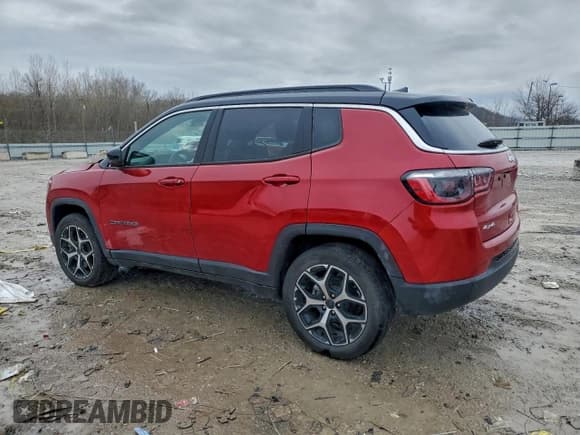 ✅ 2025 Jeep Compass Limited • VIN: 3C4NJDCN1ST599983 • Lot: 95864275. Listed on Copart with 13,708 mi. Free auction sales archive from the USA and detailed vehicle history report at DreamBid. Image 2.