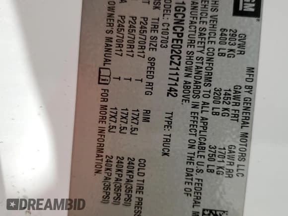 ✅ 2012 Chevrolet Silverado 1500 Work Truck • VIN: 1GCNCPE02CZ117142 • Lot: 55623425. Listed on Copart with 66,180 mi. Free auction sales archive from the USA and detailed vehicle history report at DreamBid. Image 12.