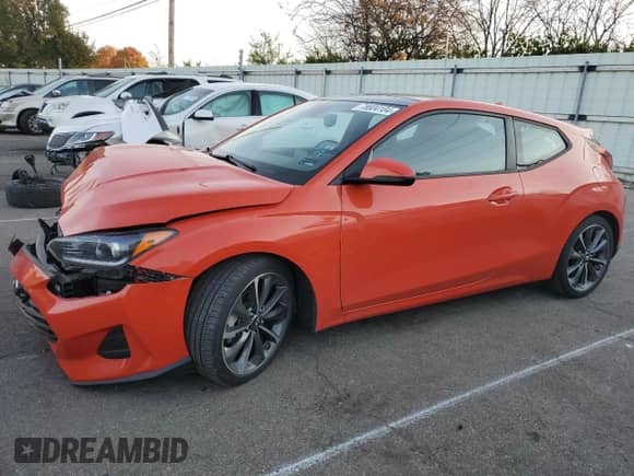 2019 Hyundai Veloster 2.0 z VIN KMHTG6AF8KU008840, wystawiony jako Copart lot #78604104 z przebiegiem 53 658 mil mil oraz Szkoda całkowita • Salvage title. Historia ofert i sprzedaży dostępna na DreamBid. Obrazek 1.