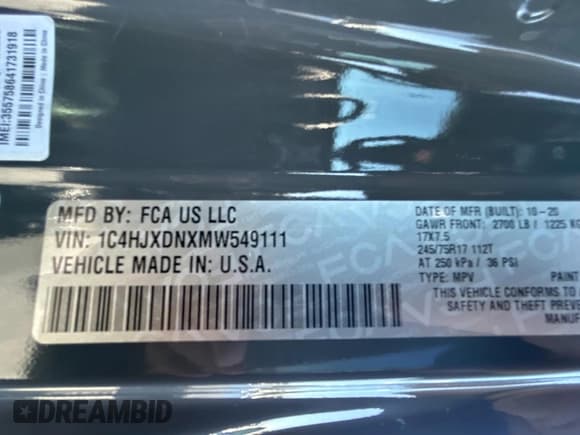 ✅ 2021 Jeep Wrangler Unlimited Willys • VIN: 1C4HJXDNXMW549111 • Lot: 61692645. Listed on Copart with 40,883 mi. Free auction sales archive from the USA and detailed vehicle history report at DreamBid. Image 10.