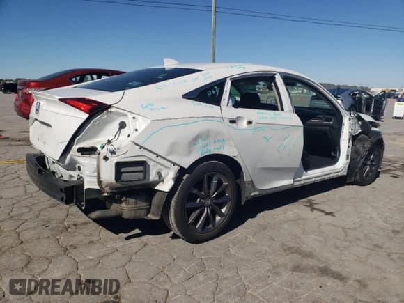 ✅ 2021 Honda Civic EX • VIN: 19XFC1F38ME002066 • Lot: 89621655. Wystawiony na Copart z przebiegiem 51 981 mil. Bezpłatny archiwum sprzedaży aukcyjnych z USA i szczegółowy raport historii pojazdu na DreamBid. Zdjęcie 3.