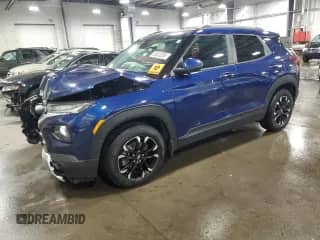 2022 Chevrolet TrailBlazer LT с VIN KL79MPSL7NB020590, выставлен на аукционе Copart как лот 64833355 с пробегом 41 545 миль миль и Списание • Salvage title. История ставок и продаж доступна на DreamBid. Изображение 1.