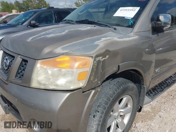 ✅ 2008 Nissan Armada SE • VIN: 5N1BA08D08N607989 • Lot: 43353352. Wystawiony na IAAI z przebiegiem 187 135 mil. Bezpłatny archiwum sprzedaży aukcyjnych z USA i szczegółowy raport historii pojazdu na DreamBid. Zdjęcie 6.