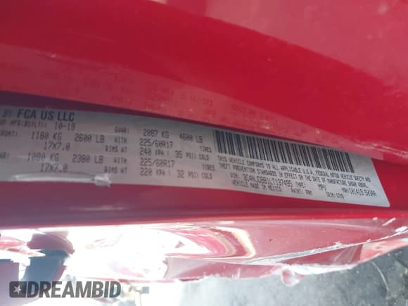 ✅ 2020 Jeep Compass Altitude • VIN: 3C4NJDBB1LT137495 • Lot: 43679420. Listed on IAAI with Not provided. Free auction sales archive from the USA and detailed vehicle history report at DreamBid. Image 9.