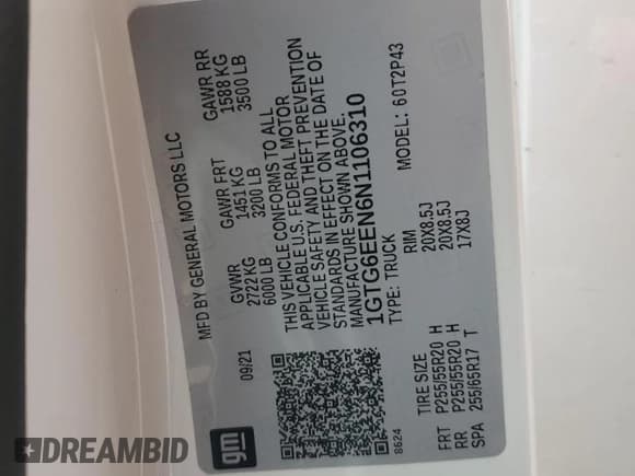 ✅ 2022 GMC Canyon 4WD Denali • VIN: 1GTG6EEN6N1106310 • Лот: 68553635. Опубликован ранее на Copart с пробегом 40 532 миль. Бесплатный доступ к архиву аукционных продаж из США и подробный отчёт об истории автомобиля на DreamBid. Изображение 12.