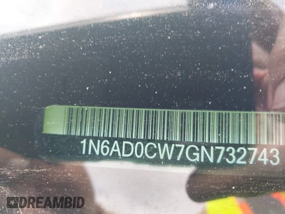 ✅ 2016 Nissan Frontier SV • VIN: 1N6AD0CW7GN732743 • Lot: 42082241. Listed on IAAI with 79,343 mi. Free auction sales archive from the USA and detailed vehicle history report at DreamBid. Image 19.