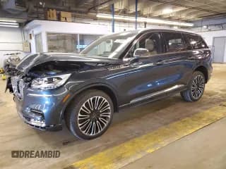 ✅ 2020 Lincoln Aviator Black Label • VIN: 5LM5J9XCXLGL11673 • Lot: 43244074. Listed on Copart with 44,377 mi. Free auction sales archive from the USA and detailed vehicle history report at DreamBid. Image 1.