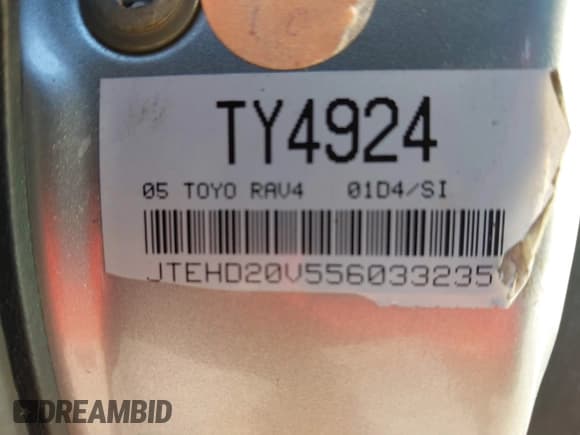 ✅ 2005 Toyota RAV4 • VIN: JTEHD20V556033235 • Lot: 43474253. Listed on IAAI with 163,385 mi. Free auction sales archive from the USA and detailed vehicle history report at DreamBid. Image 9.