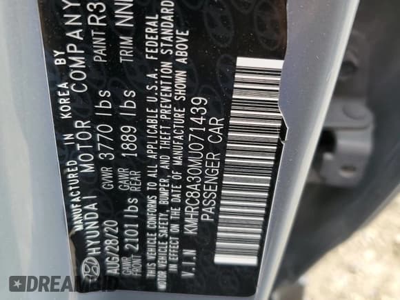 ✅ 2021 Hyundai Venue SEL • VIN: KMHRC8A30MU071439 • Lot: 80540914. Listed on Copart with 59,562 mi. Free auction sales archive from the USA and detailed vehicle history report at DreamBid. Image 14.