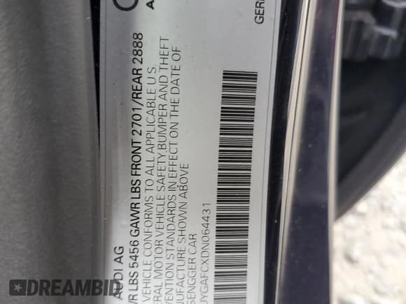 ✅ 2013 Audi A7 Premium Plus • VIN: WAUYGAFCXDN064431 • Lot: 80162095. Wystawiony na Copart z przebiegiem 71 986 mil. Bezpłatny archiwum sprzedaży aukcyjnych z USA i szczegółowy raport historii pojazdu na DreamBid. Zdjęcie 12.