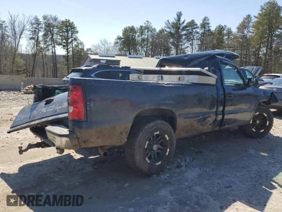 2006 Chevrolet Silverado 1500 Work Truck z VIN 3GCEC14X96G145052, wystawiony jako Copart lot #48492795 z przebiegiem Nie podano mil oraz Szkoda całkowita • Salvage title. Historia ofert i sprzedaży dostępna na DreamBid. Obrazek 3.