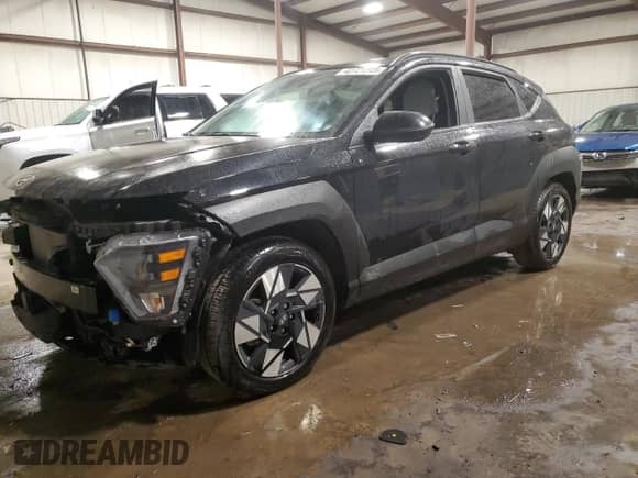 2024 Hyundai Kona SEL with VIN KM8HC3AB7RU065148, listed as a Copart auction lot 42721345 with 9,655 mi miles and Salvage title. Bid and sale history available at DreamBid. Image 1.