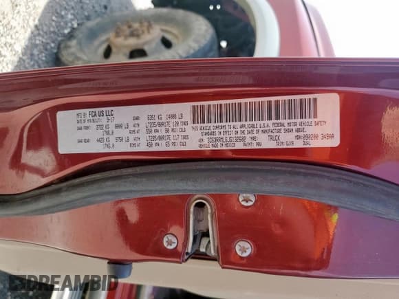 ✅ 2018 Ram 3500 Laramie • VIN: 3C63RRML6JG132602 • Lot: 56991545. Listed on Copart with Not provided. Free auction sales archive from the USA and detailed vehicle history report at DreamBid. Image 13.