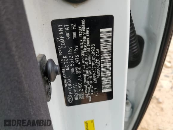 ✅ 2011 Hyundai Equus Signature • VIN: KMHGH4JF7BU038933 • Lot: 48356535. Listed on Copart with 184,379 mi. Free auction sales archive from the USA and detailed vehicle history report at DreamBid. Image 12.