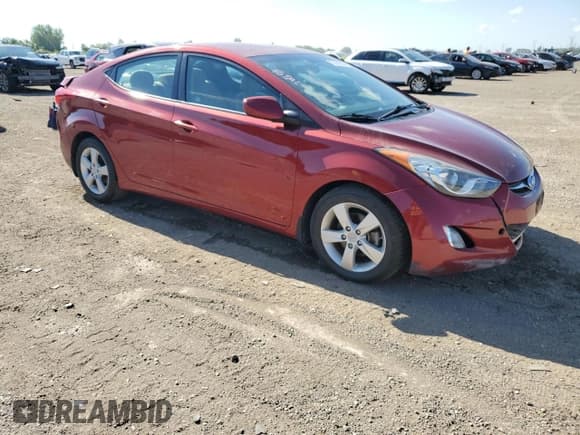✅ 2013 Hyundai Elantra GLS • VIN: 5NPDH4AE7DH330044 • Lot: 70101995. Listed on Copart with 89,186 mi. Free auction sales archive from the USA and detailed vehicle history report at DreamBid. Image 4.