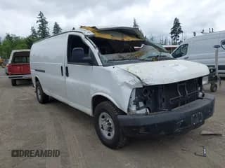 ✅ 2013 Chevrolet Express Cargo • VIN: 1GCWGGBA9D1163007 • Lot: 42438809. Listed on IAAI with Not provided. Free auction sales archive from the USA and detailed vehicle history report at DreamBid. Image 1.
