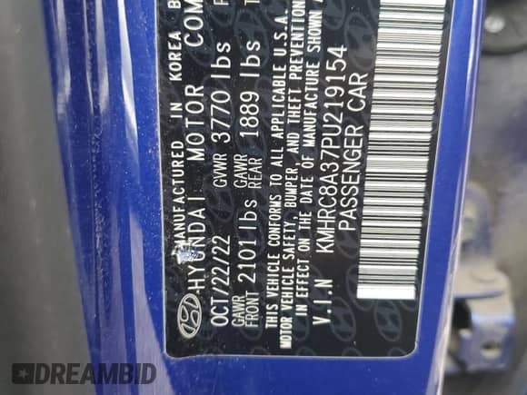 2023 Hyundai Venue SEL с VIN KMHRC8A37PU219154, выставлен на аукционе Copart как лот 69524544 с пробегом 55 477 миль миль и Списание • Salvage title. История ставок и продаж доступна на DreamBid. Изображение 13.