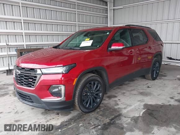 2023 Chevrolet Traverse RS z VIN 1GNERJKWXPJ275888, wystawiony jako IAAI lot #41418686 z przebiegiem 14 578 mil mil oraz . Historia ofert i sprzedaży dostępna na DreamBid. Obrazek 2.