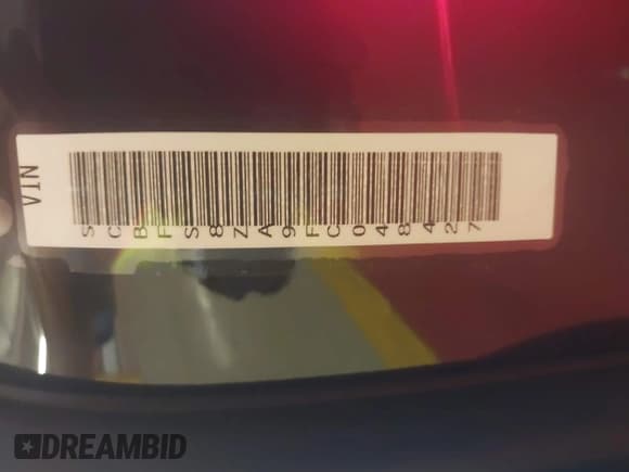 ✅ 2015 Bentley Continental GT • VIN: SCBFS8ZA9FC048427 • Lot: 43642438. Listed on IAAI with 14,022 mi. Free auction sales archive from the USA and detailed vehicle history report at DreamBid. Image 9.