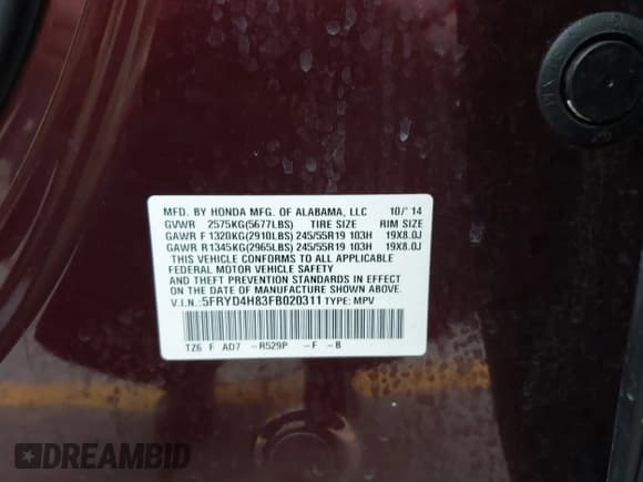 ✅ 2015 Acura MDX Advance • VIN: 5FRYD4H83FB020311 • Лот: 42264668. Опубликован ранее на IAAI с пробегом 113 441 миль. Бесплатный доступ к архиву аукционных продаж из США и подробный отчёт об истории автомобиля на DreamBid. Изображение 9.