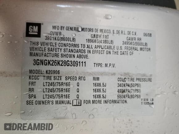 ✅ 2008 Chevrolet Suburban Commercial • VIN: 3GNGK26K28G309111 • Lot: 80510184. Wystawiony na Copart z przebiegiem 140 242 mil. Bezpłatny archiwum sprzedaży aukcyjnych z USA i szczegółowy raport historii pojazdu na DreamBid. Zdjęcie 14.