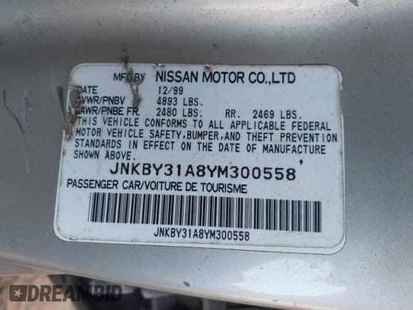 ✅ 2000 Infiniti Q45 • VIN: JNKBY31A8YM300558 • Lot: 41767748. Wystawiony na IAAI z przebiegiem 353 466 mil. Bezpłatny archiwum sprzedaży aukcyjnych z USA i szczegółowy raport historii pojazdu na DreamBid. Zdjęcie 9.