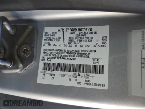 ✅ 2017 Ford Transit Connect XLT • VIN: NM0GE9F75H1318269 • Lot: 61581915. Listed on Copart with 173,357 mi. Free auction sales archive from the USA and detailed vehicle history report at DreamBid. Image 12.