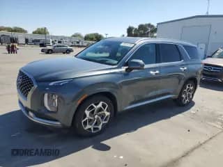 2022 Hyundai Palisade Calligraphy z VIN KM8R7DHE8NU486014, wystawiony jako Copart lot #80516185 z przebiegiem 43 957 mil mil oraz Czysty tytuł • Clean title. Historia ofert i sprzedaży dostępna na DreamBid. Obrazek 1.