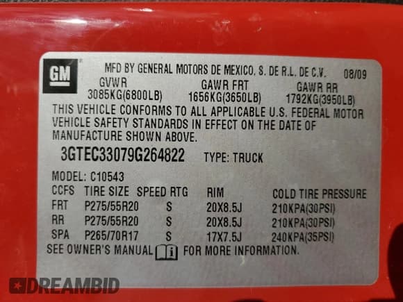 ✅ 2009 GMC Sierra 1500 SLT • VIN: 3GTEC33079G264822 • Лот: 71272424. Опубликован ранее на Copart с пробегом 198 734 миль. Бесплатный доступ к архиву аукционных продаж из США и подробный отчёт об истории автомобиля на DreamBid. Изображение 13.