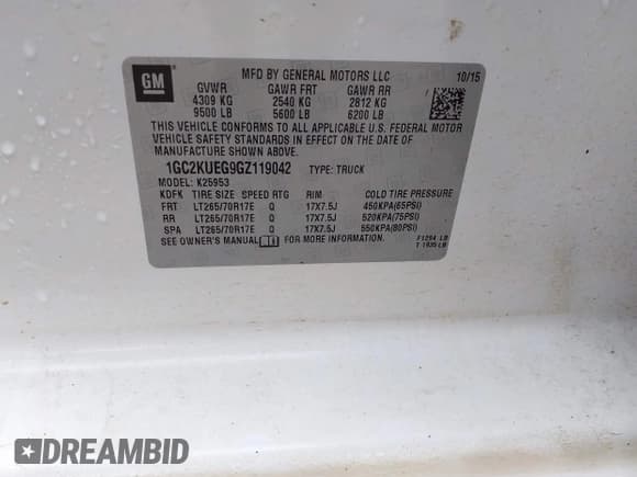 ✅ 2016 Chevrolet Silverado 2500HD Work Truck • VIN: 1GC2KUEG9GZ119042 • Лот: 43059995. Опубликован ранее на IAAI с пробегом 132 591 миль. Бесплатный доступ к архиву аукционных продаж из США и подробный отчёт об истории автомобиля на DreamBid. Изображение 9.