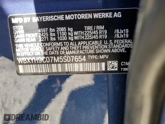 ✅ 2021 BMW X2 sDrive28i • VIN: WBXYH9C07M5S07654 • Lot: 68236122. Wystawiony na Copart z przebiegiem 10 508 mil. Bezpłatny archiwum sprzedaży aukcyjnych z USA i szczegółowy raport historii pojazdu na DreamBid. Zdjęcie 16.
