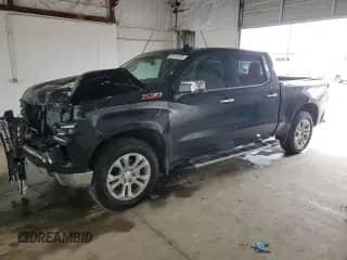 2025 Chevrolet Silverado 1500 LTZ with VIN 2GCUKGED9S1154505, listed as a Copart auction lot 56197335 with 1,958 mi miles and Salvage title. Bid and sale history available at DreamBid. Image 1.