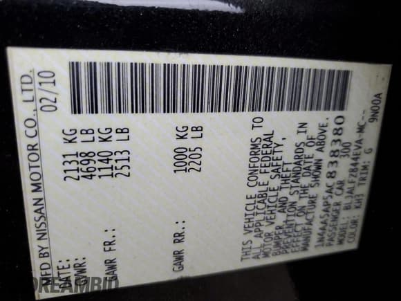 ✅ 2010 Nissan Maxima SV • VIN: 1N4AA5AP5AC838380 • Lot: 90579015. Wystawiony na Copart z przebiegiem 154 596 mil. Bezpłatny archiwum sprzedaży aukcyjnych z USA i szczegółowy raport historii pojazdu na DreamBid. Zdjęcie 13.