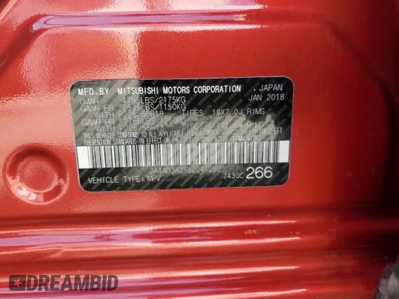 2018 Mitsubishi Outlander SE with VIN JA4AD3A38JZ041292, listed as a Copart auction lot 83993865 with 95,809 mi miles and Salvage title. Bid and sale history available at DreamBid. Image 13.