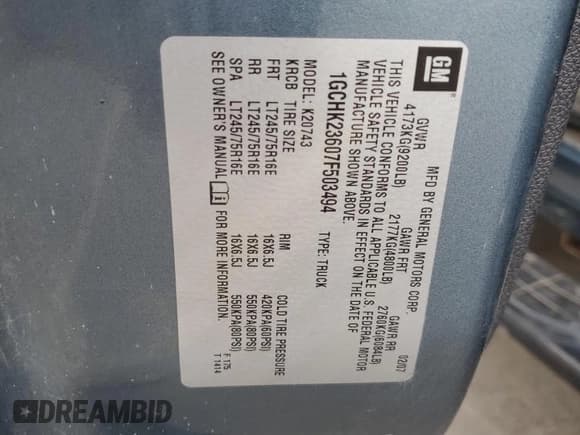 ✅ 2007 Chevrolet Silverado 2500HD 2LT • VIN: 1GCHK23607F503494 • Лот: 93263245. Опубликован ранее на Copart с пробегом 207 540 миль. Бесплатный доступ к архиву аукционных продаж из США и подробный отчёт об истории автомобиля на DreamBid. Изображение 12.