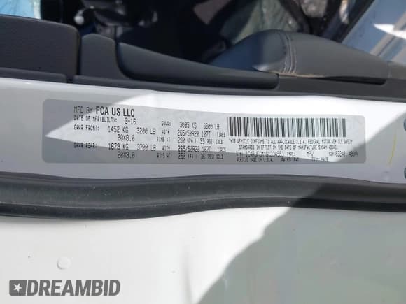 ✅ 2016 Jeep Grand Cherokee Overland • VIN: 1C4RJFCM1GC334553 • Лот: 43085458. Опубликован ранее на IAAI с пробегом 131 626 миль. Бесплатный доступ к архиву аукционных продаж из США и подробный отчёт об истории автомобиля на DreamBid. Изображение 9.