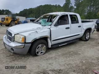 2005 Dodge Dakota SLT with VIN 1D7HE48K55S271218, listed as a Copart auction lot 55558395 with 207,360 mi miles and Salvage title. Bid and sale history available at DreamBid. Image 1.