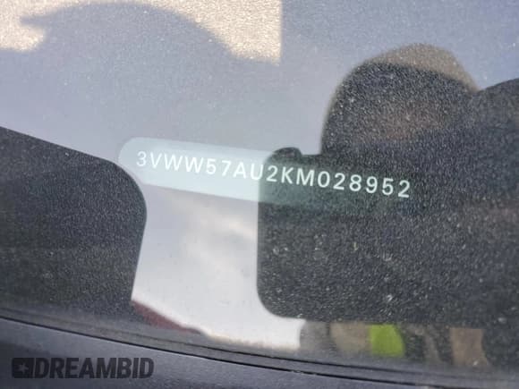 ✅ 2019 Volkswagen Golf S • VIN: 3VWW57AU2KM028952 • Lot: 78221814. Listed on Copart with 34,809 mi. Free auction sales archive from the USA and detailed vehicle history report at DreamBid. Image 14.