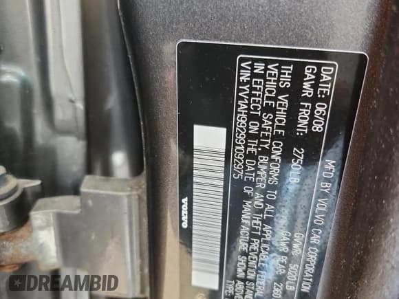 ✅ 2009 Volvo S80 I6 Turbo • VIN: YV1AH992991092975 • Лот: 85705935. Опубликован ранее на Copart с пробегом 204 138 миль. Бесплатный доступ к архиву аукционных продаж из США и подробный отчёт об истории автомобиля на DreamBid. Изображение 12.